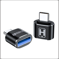 Adaptador USB para USB-C  OTG preto HRebos