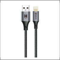 Cabo carregador USB para Iphone Carbo Turbo MidNight em nylon preto
