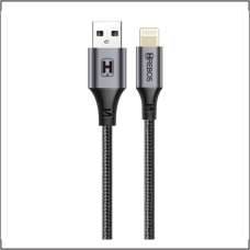 Cabo carregador USB para Iphone Carbo Turbo MidNight em nylon preto