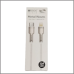 Cabo carregador USB-C Iphone Turbo Metal Waves em nylon branco
