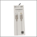 Cabo carregador USB-C para Iphone Premium Titanium em nylon branco