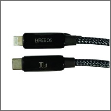 Cabo carregador USB-C Iphone Ultrametalic em nylon cinza