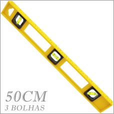 Nivel 03 bolhas 50 cm Gardan